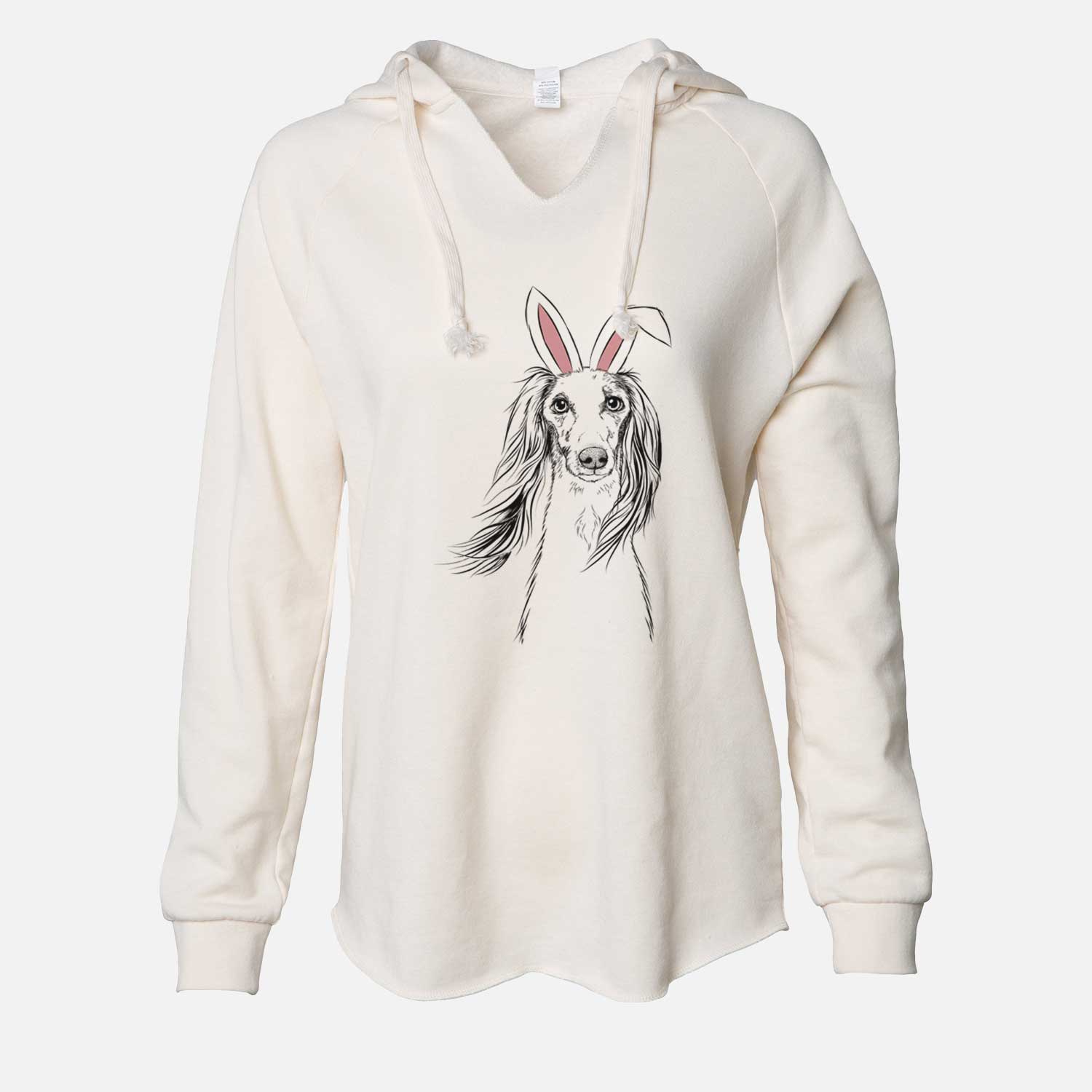 Easter Zahra the Saluki - Cali Wave Hooded Sweatshirt