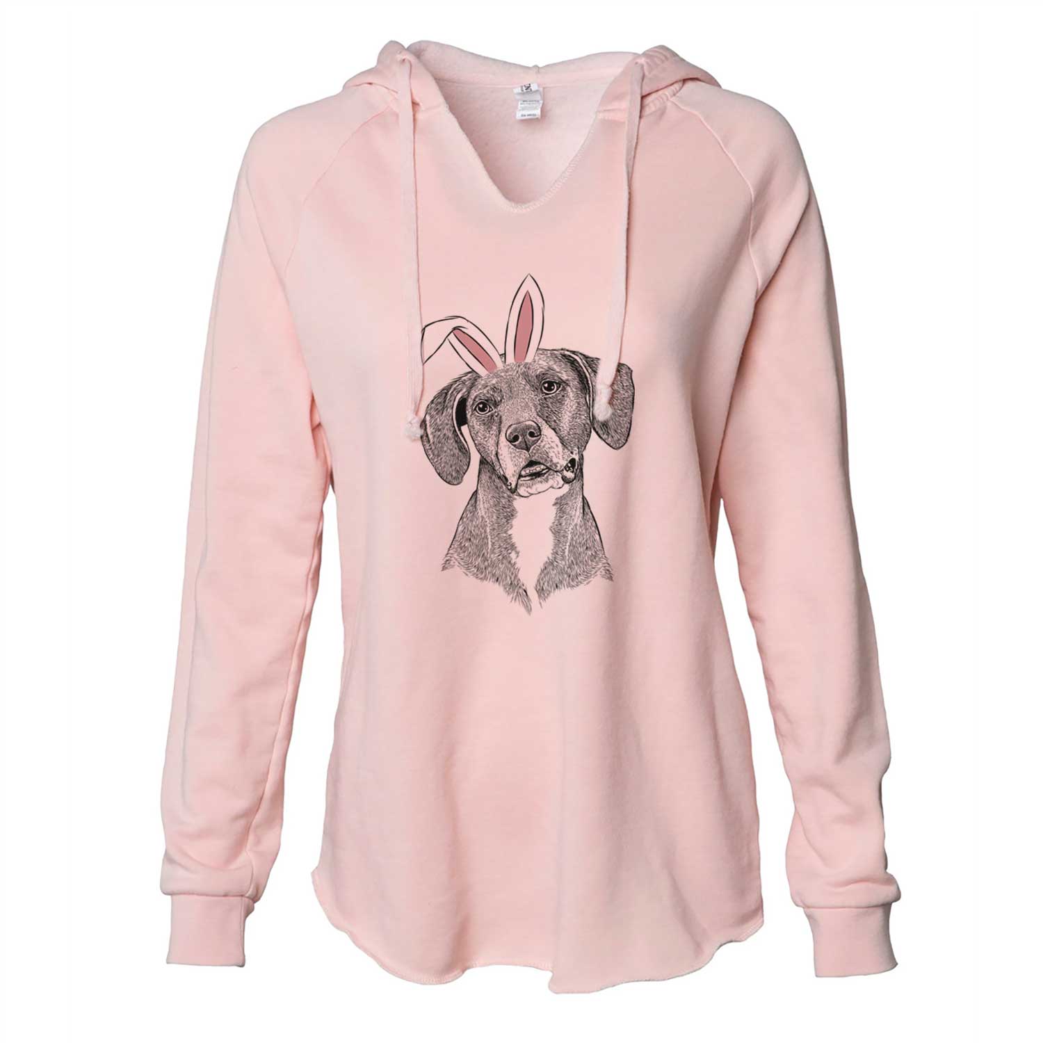 Easter Zeena the Plott Hound Mix - Cali Wave Hooded Sweatshirt