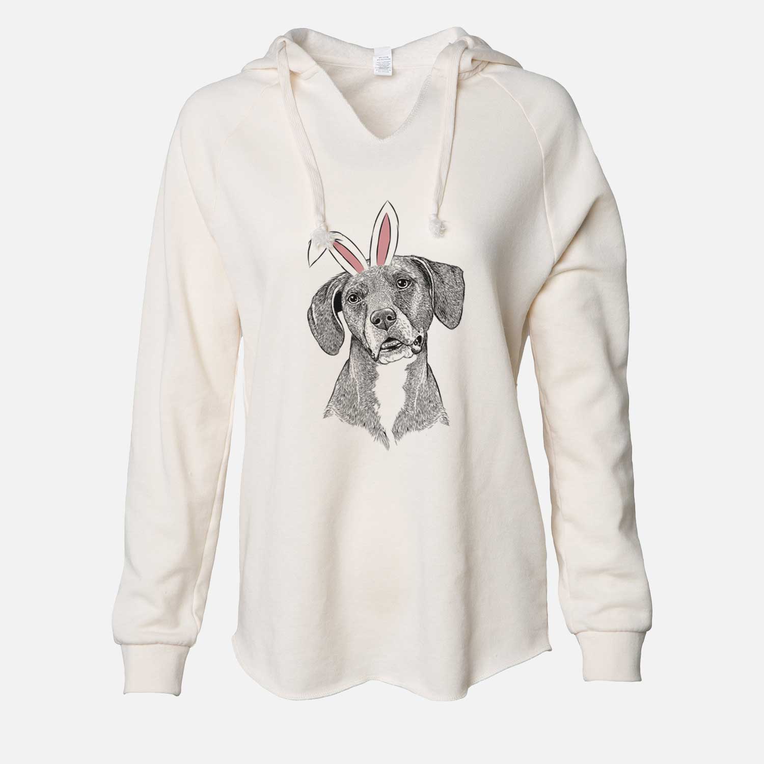 Easter Zeena the Plott Hound Mix - Cali Wave Hooded Sweatshirt