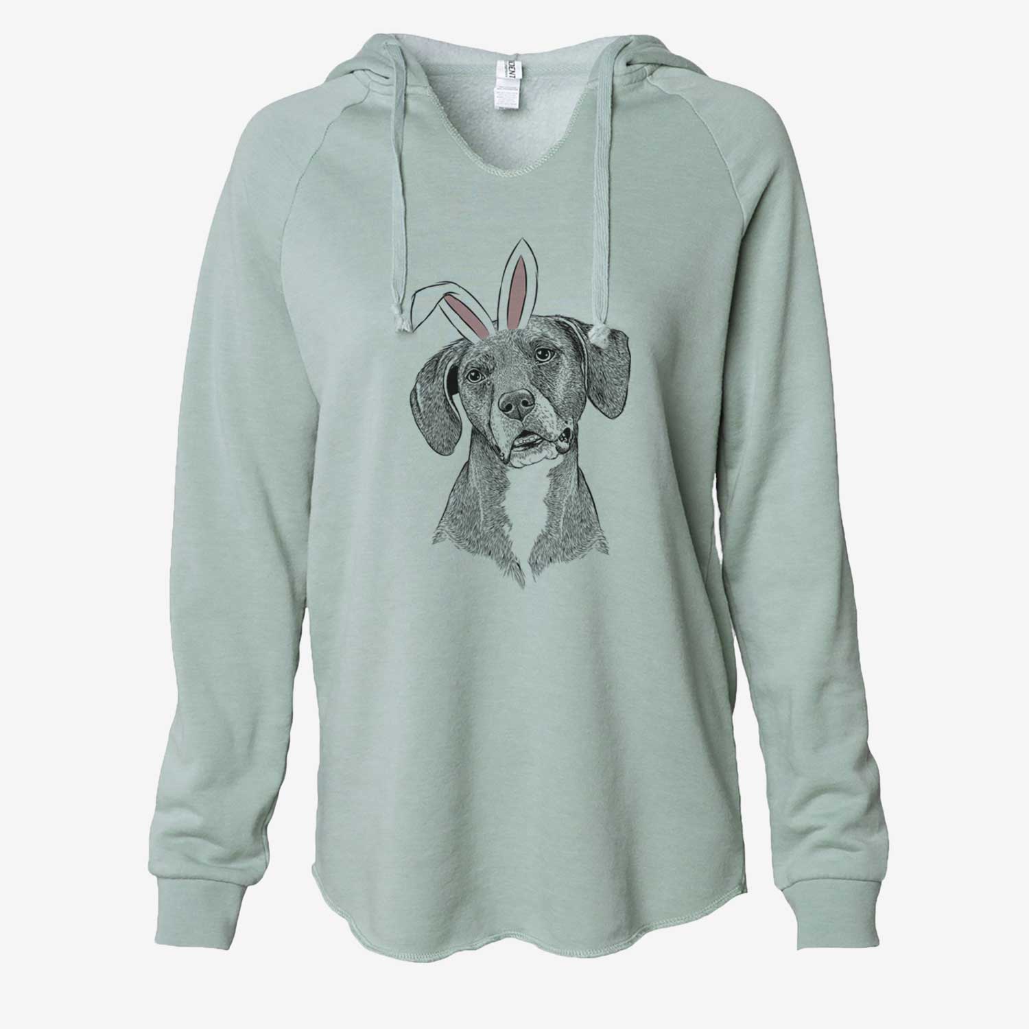 Easter Zeena the Plott Hound Mix - Cali Wave Hooded Sweatshirt