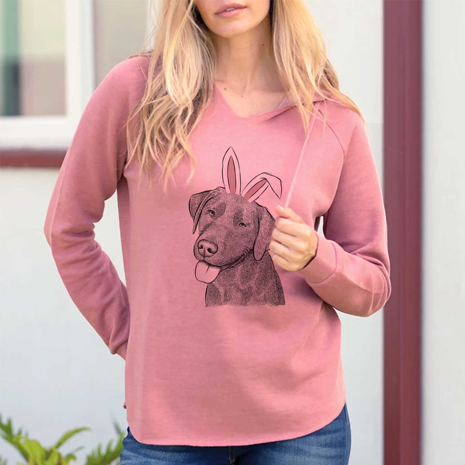 Easter Zeppelin the Black Labrador - Cali Wave Hooded Sweatshirt