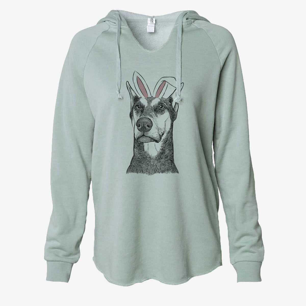 Easter Zeus the Doberman Pinscher - Cali Wave Hooded Sweatshirt