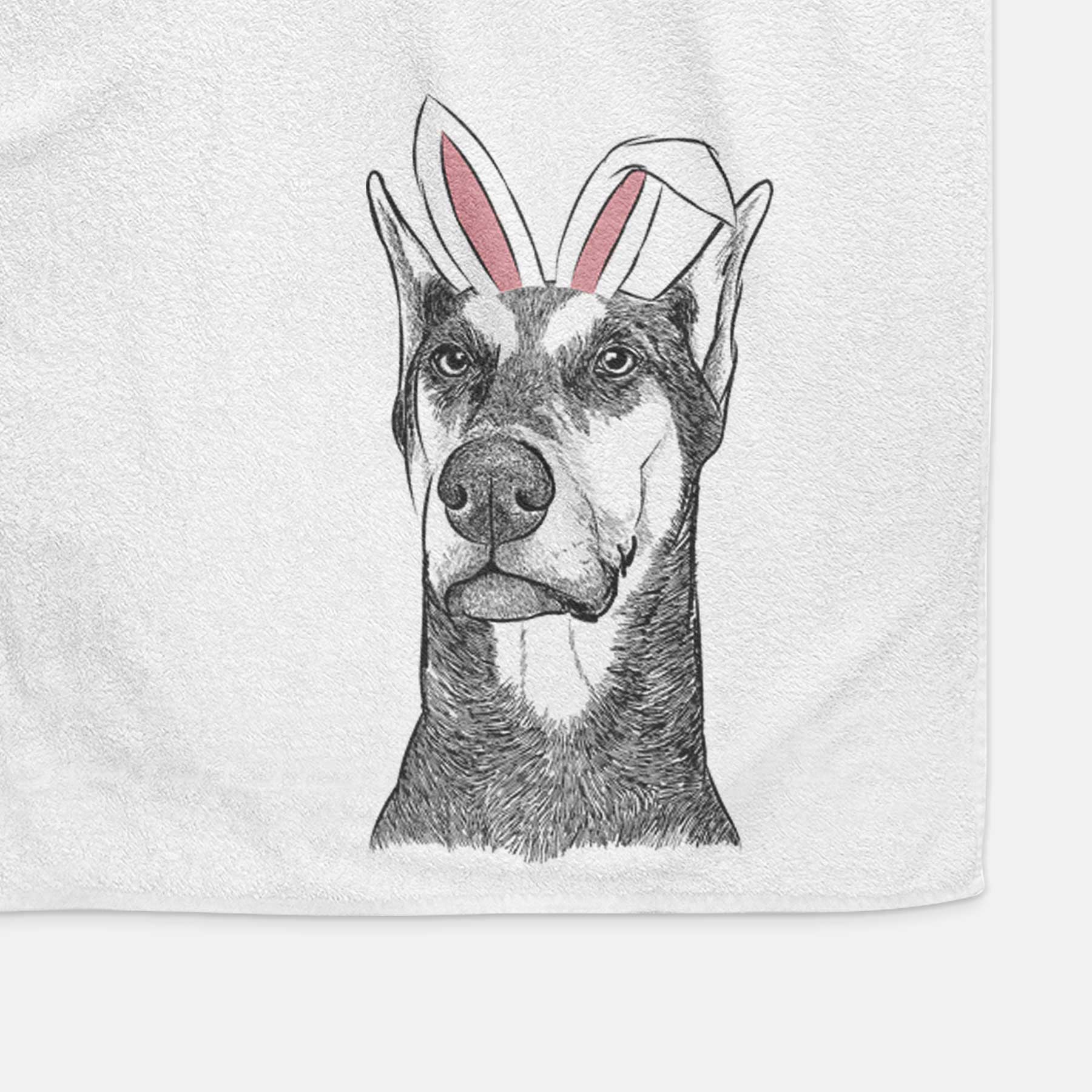 Zeus the Doberman Pinscher Decorative Hand Towel