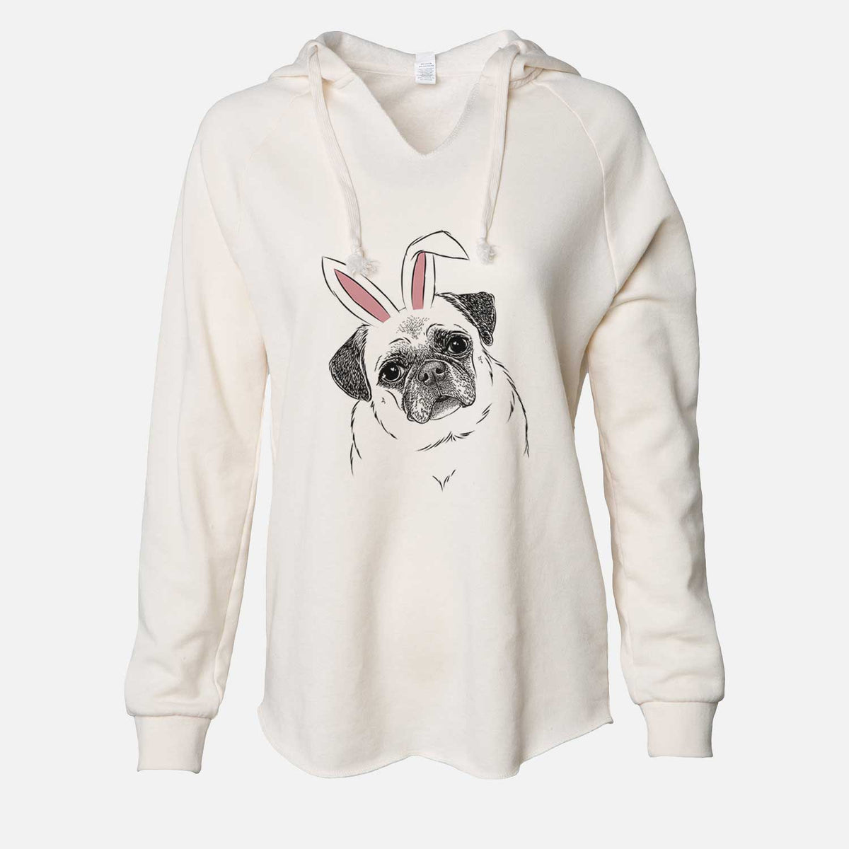 Easter Zoey the Pug - Cali Wave Hooded Sweatshirt