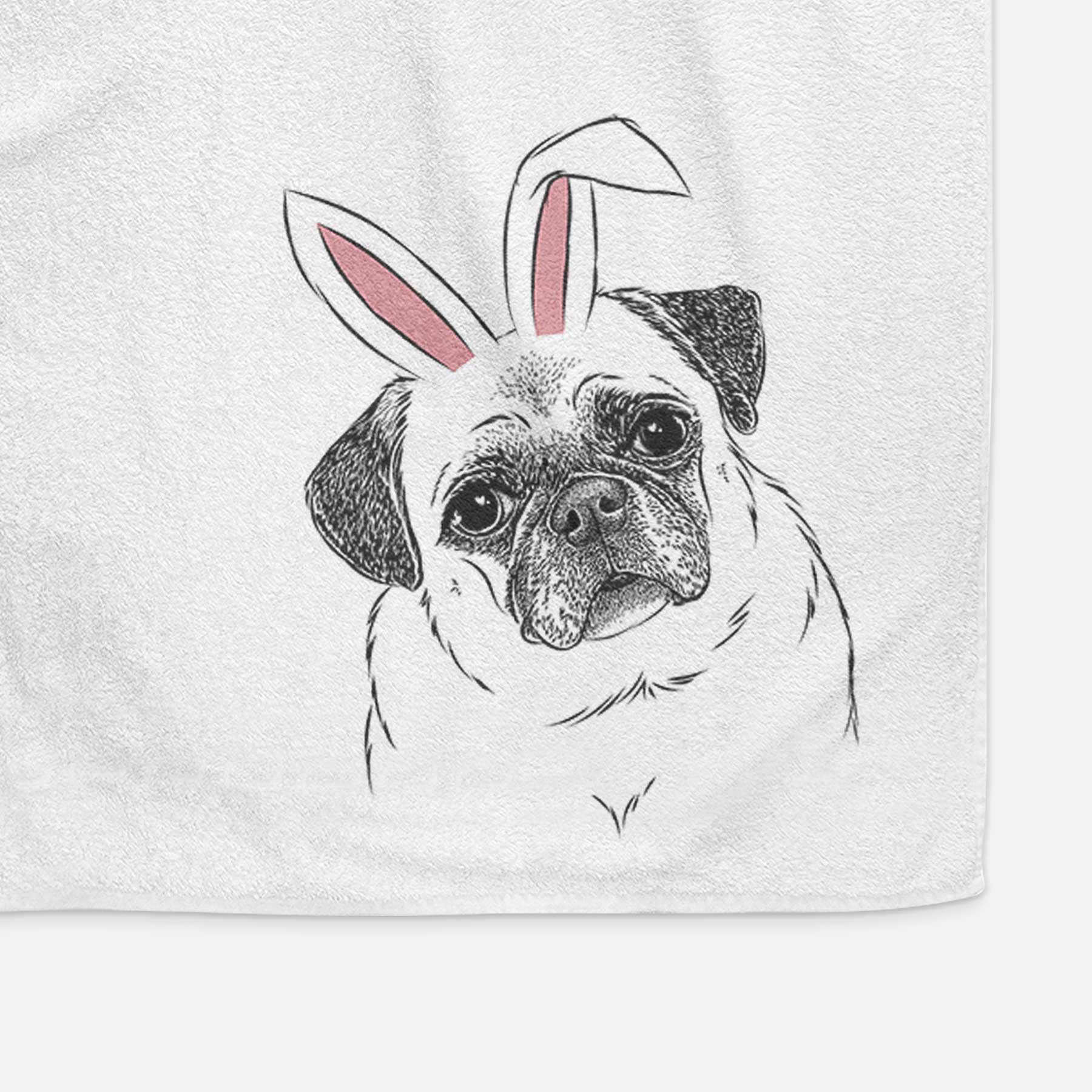 Zoey the Pug Decorative Hand Towel