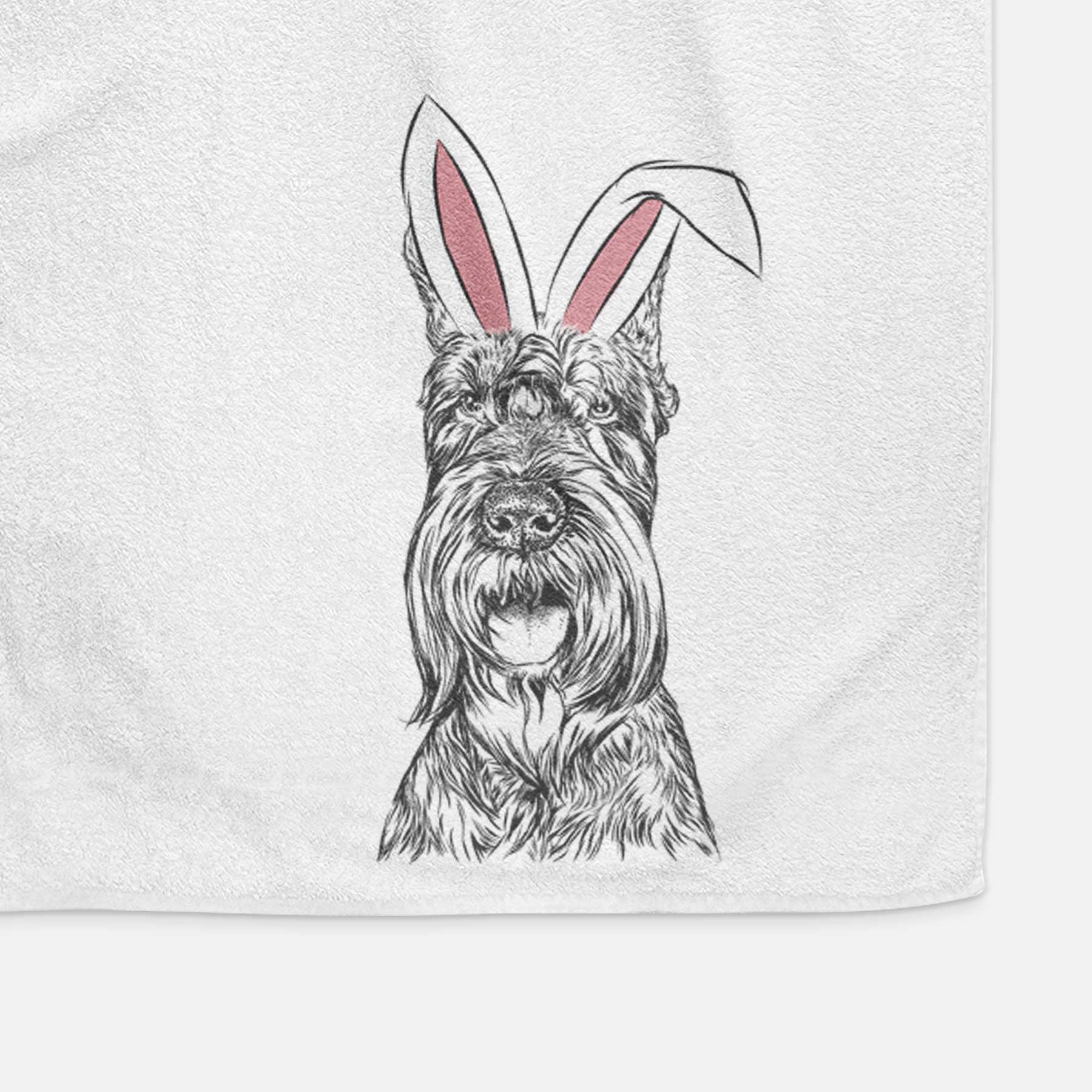 Zuri the Giant Schnauzer Decorative Hand Towel