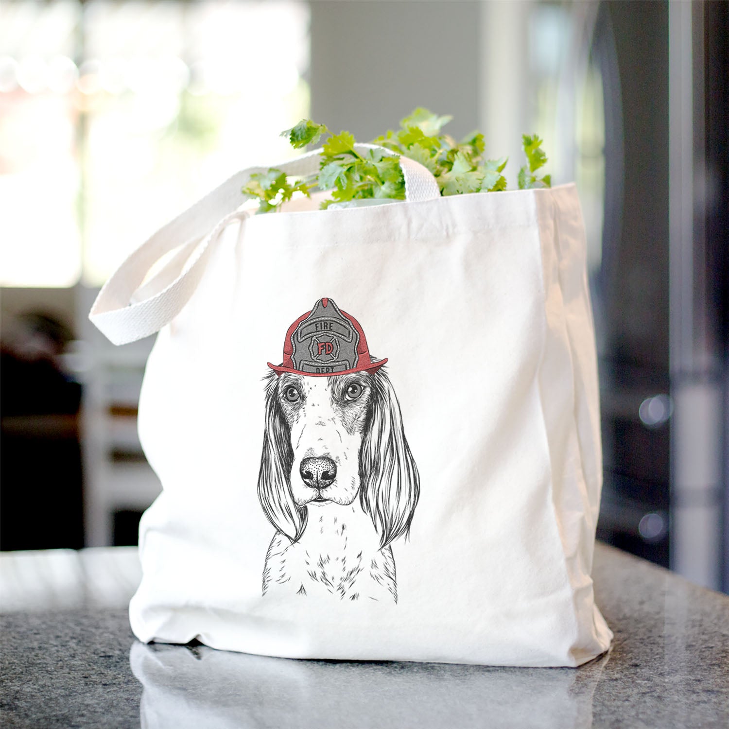 Aline the Irish Red and White Setter - Tote Bag