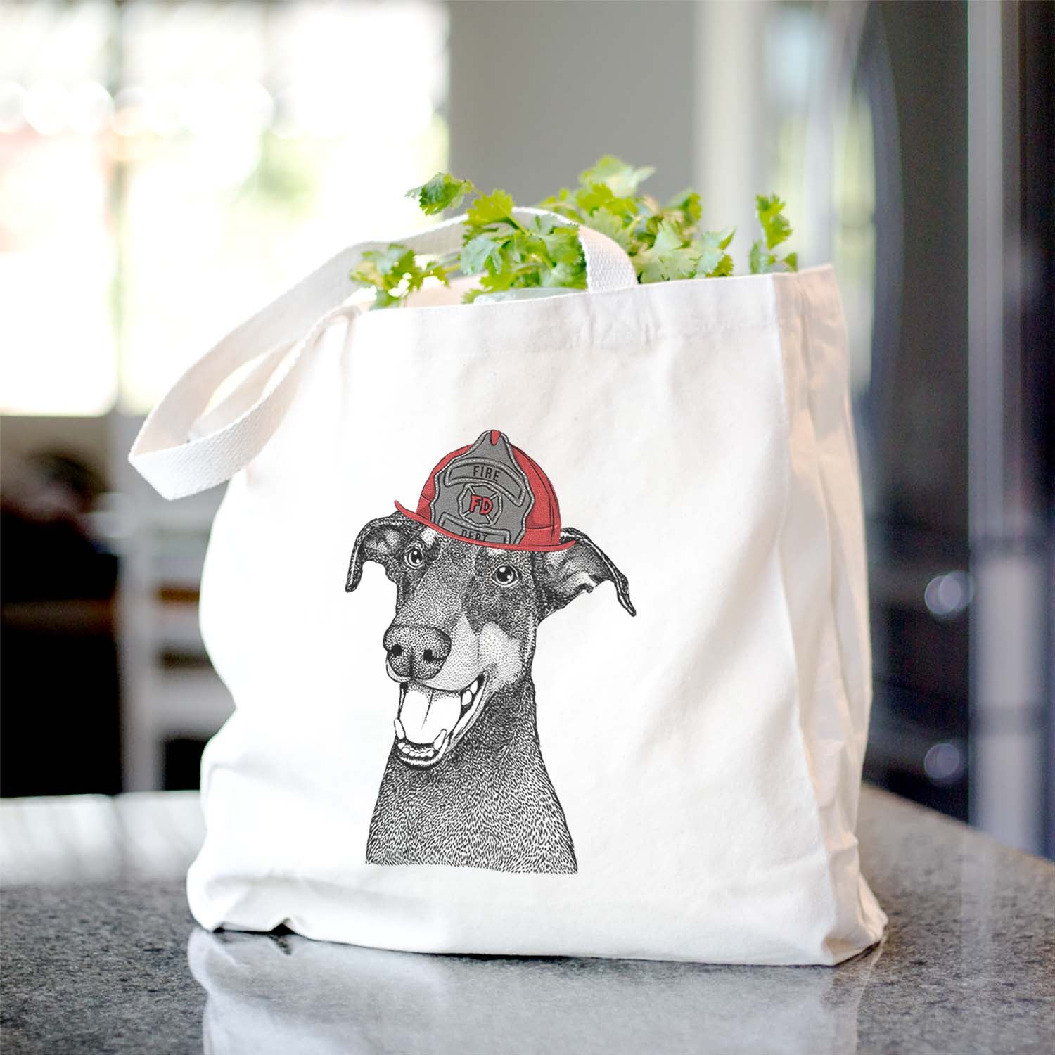 Bunnie the Doberman Pinscher - Tote Bag