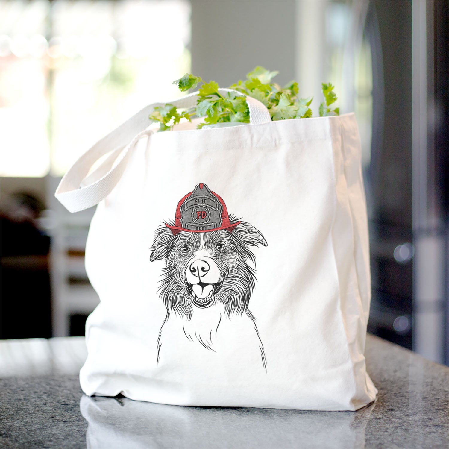 Dizzy the Border Collie - Tote Bag