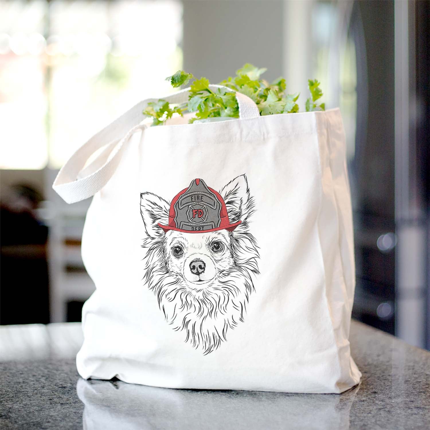 Emma the Longhaired Chihuahua - Tote Bag