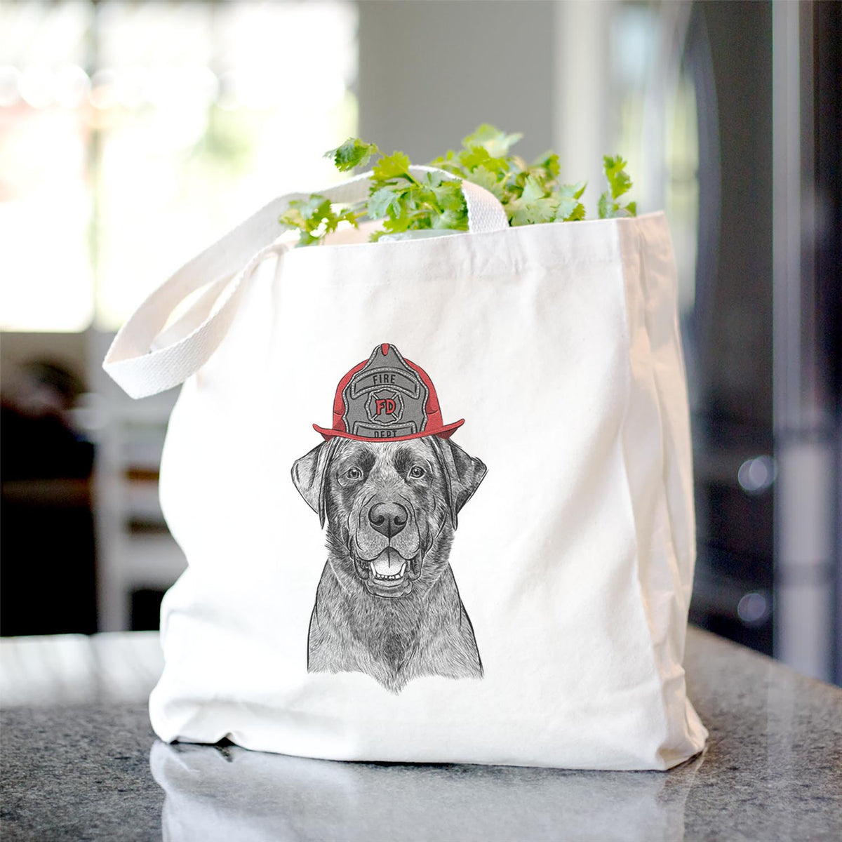 Heath the Black Lab - Tote Bag