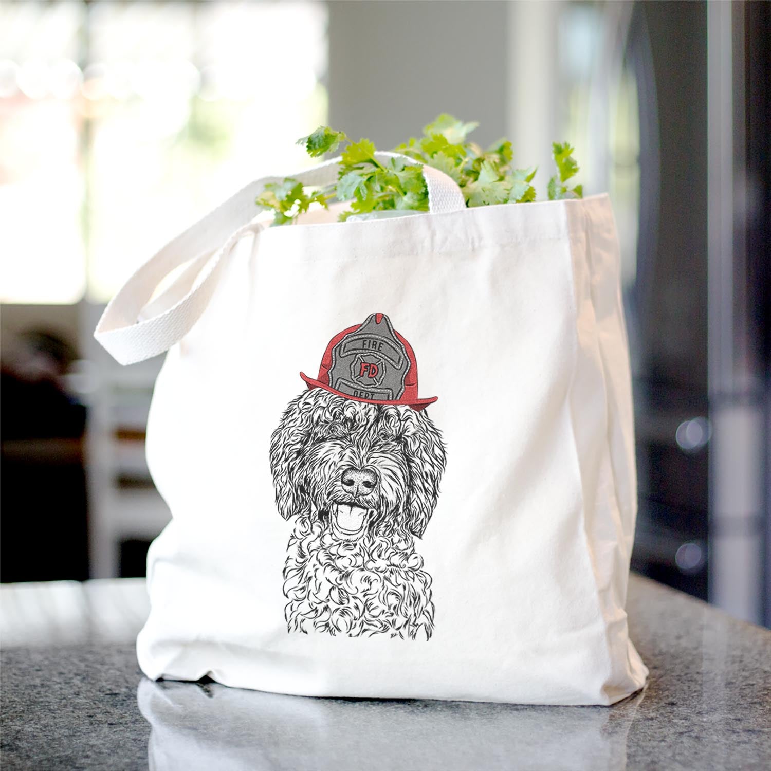 Jack the Chocolate Labradoodle - Tote Bag