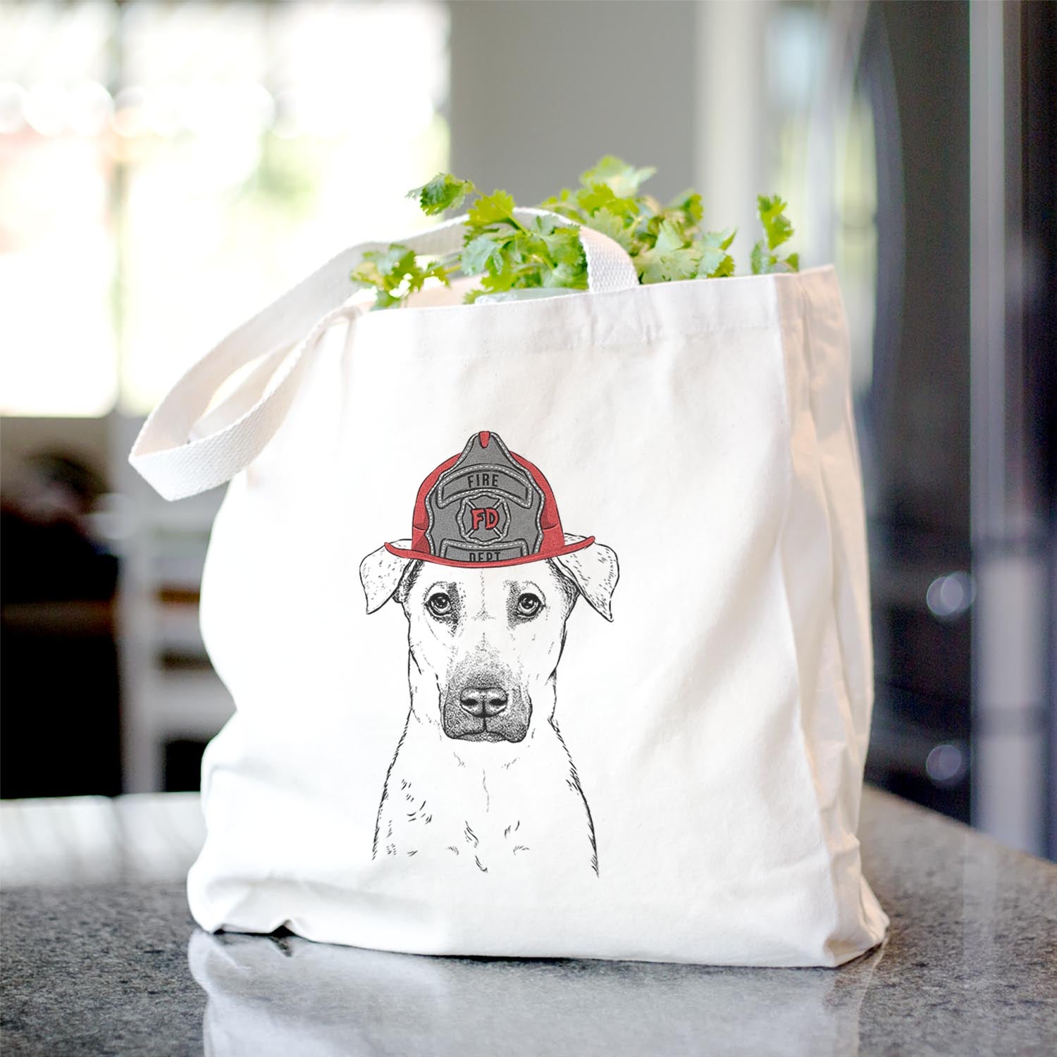 Luna the Black Mouth Cur - Tote Bag