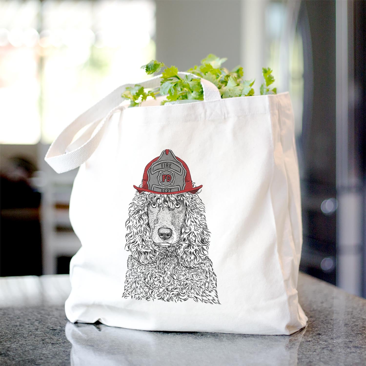 Shilo the Irish Water Spaniel - Tote Bag