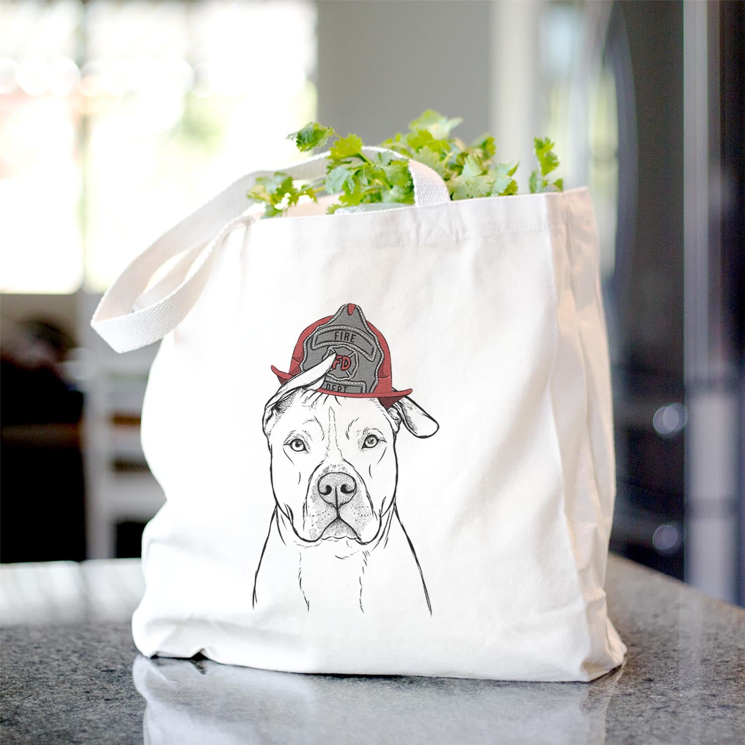 Teddy Jam the Pitbull - Tote Bag