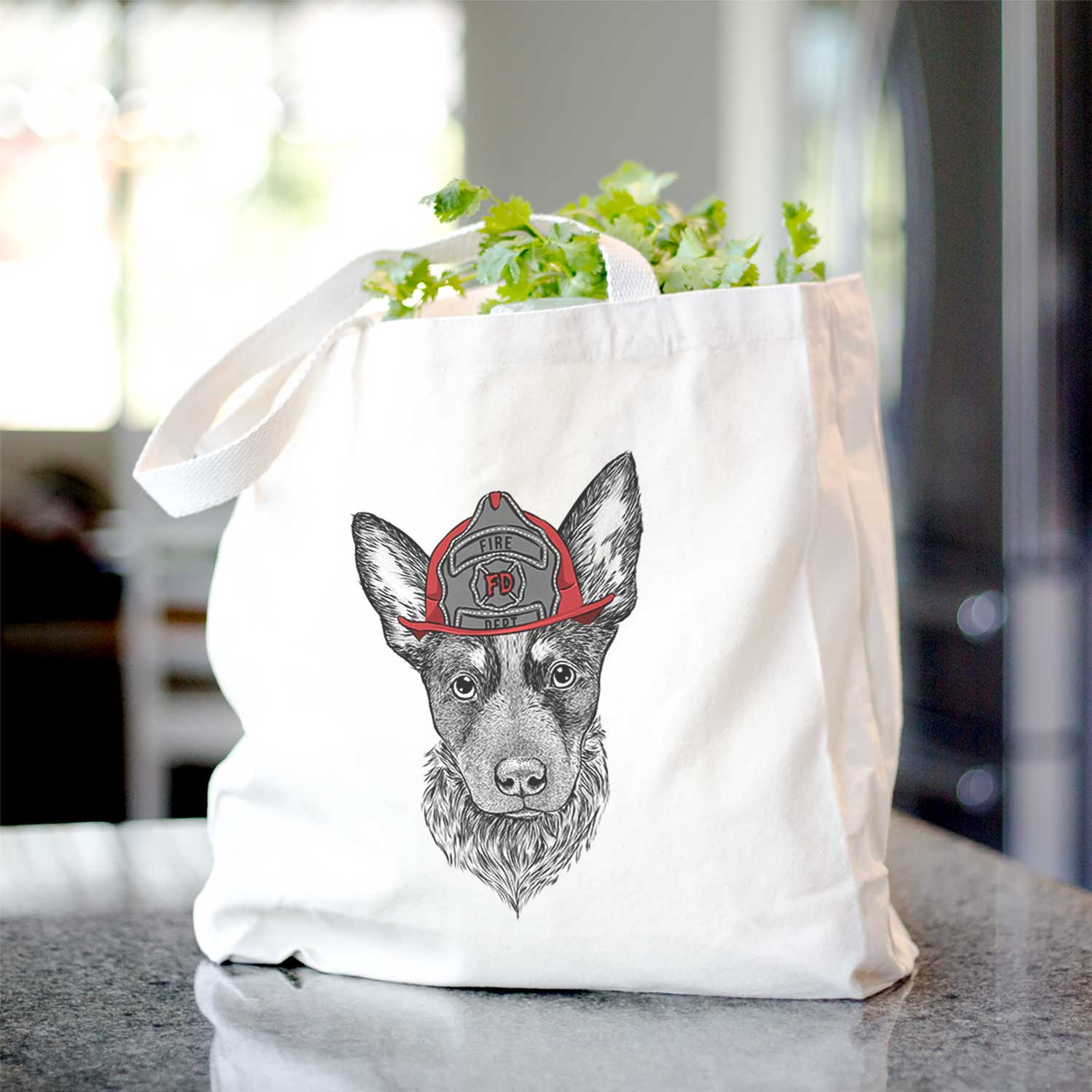 Bella the Blue Heeler Puppy - Tote Bag