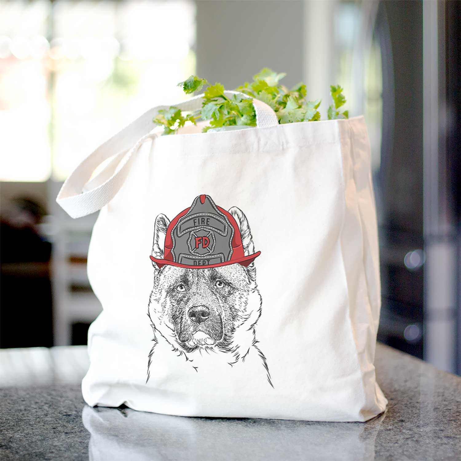 Bo the American Akita - Tote Bag