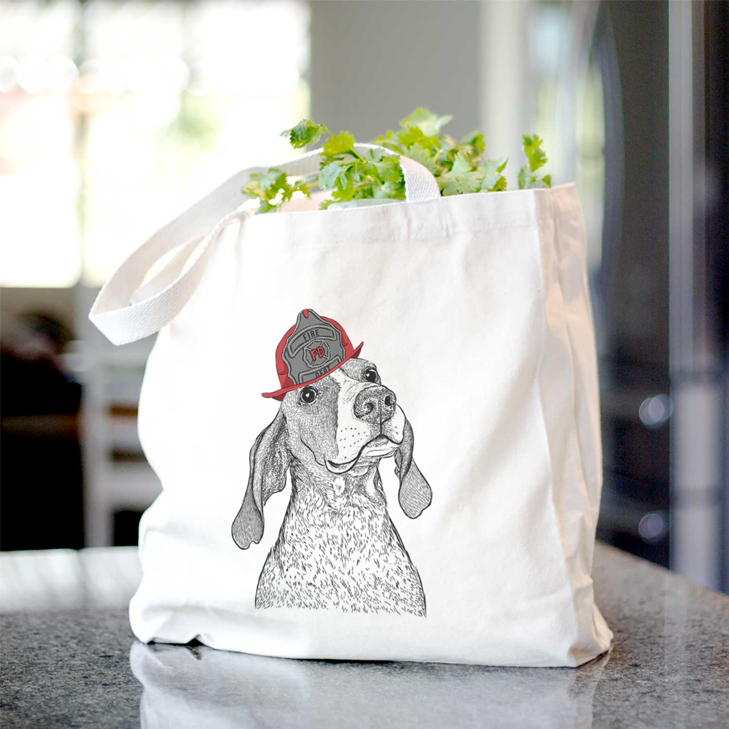 Chester the Red Tick Coonhound - Tote Bag