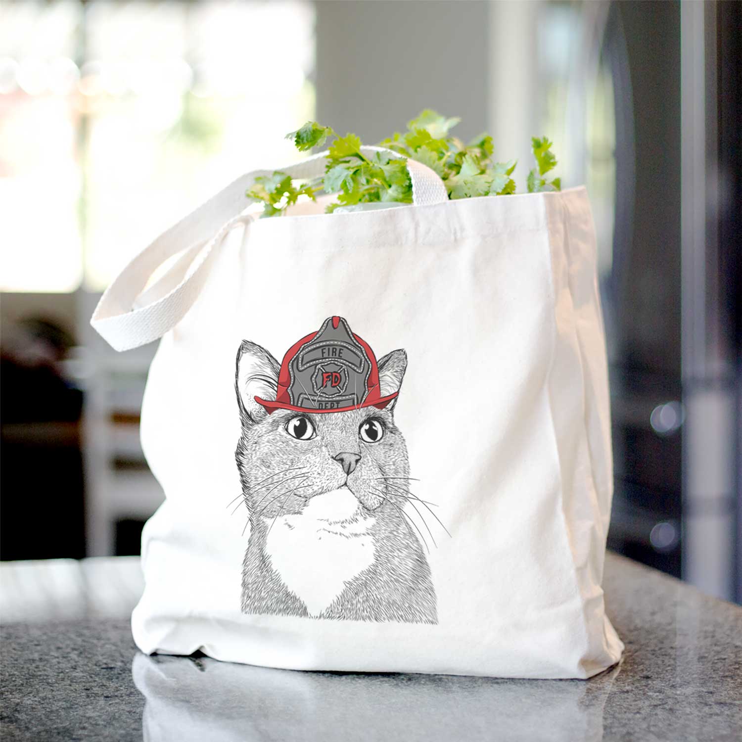 Gizmo the Grey Cat - Tote Bag