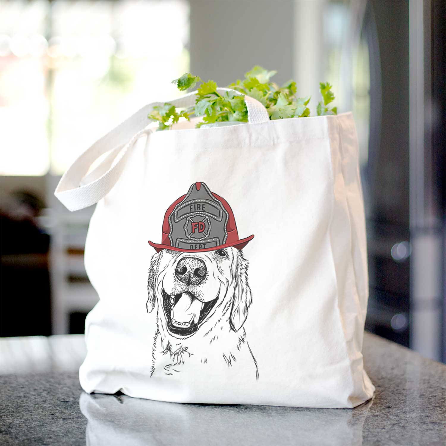 Spanky the Golden Retriever - Tote Bag