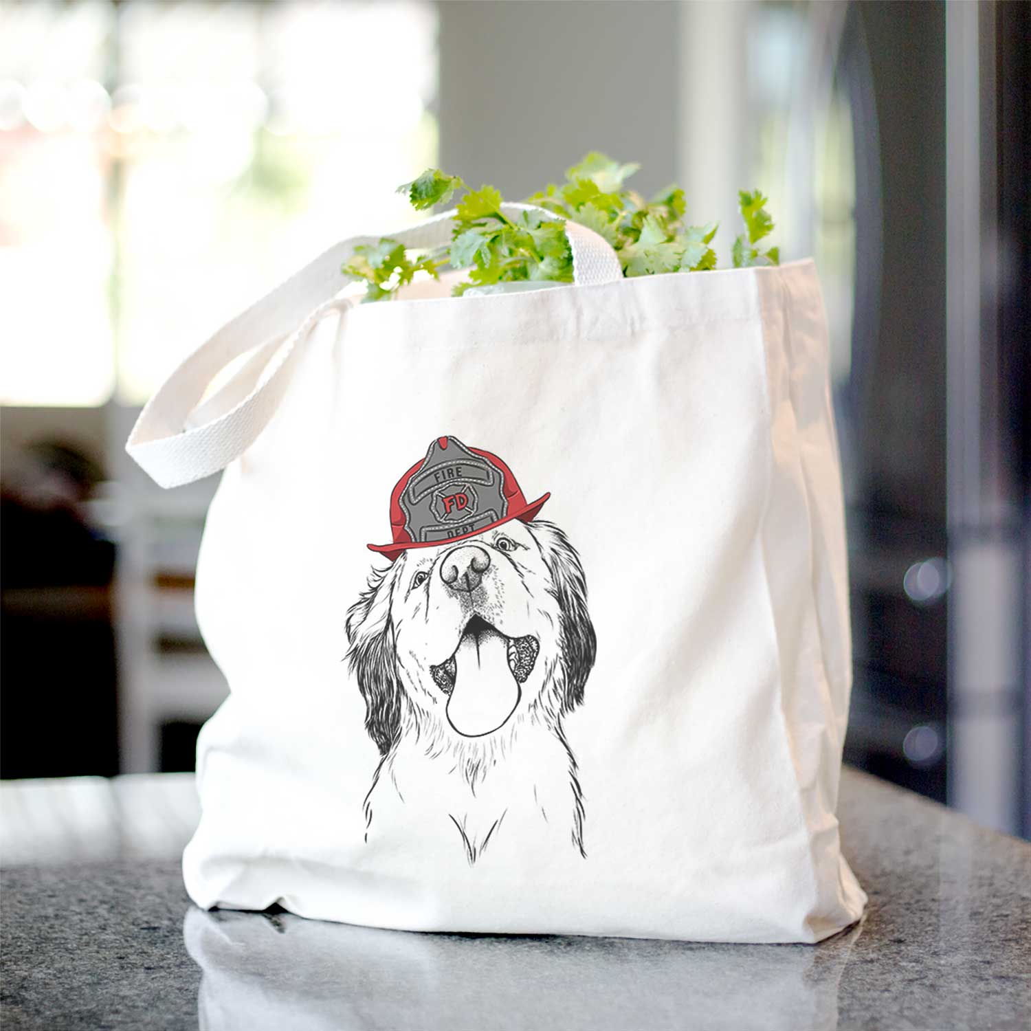 Sven the Double Merle Spaniel Aussie Mix - Tote Bag