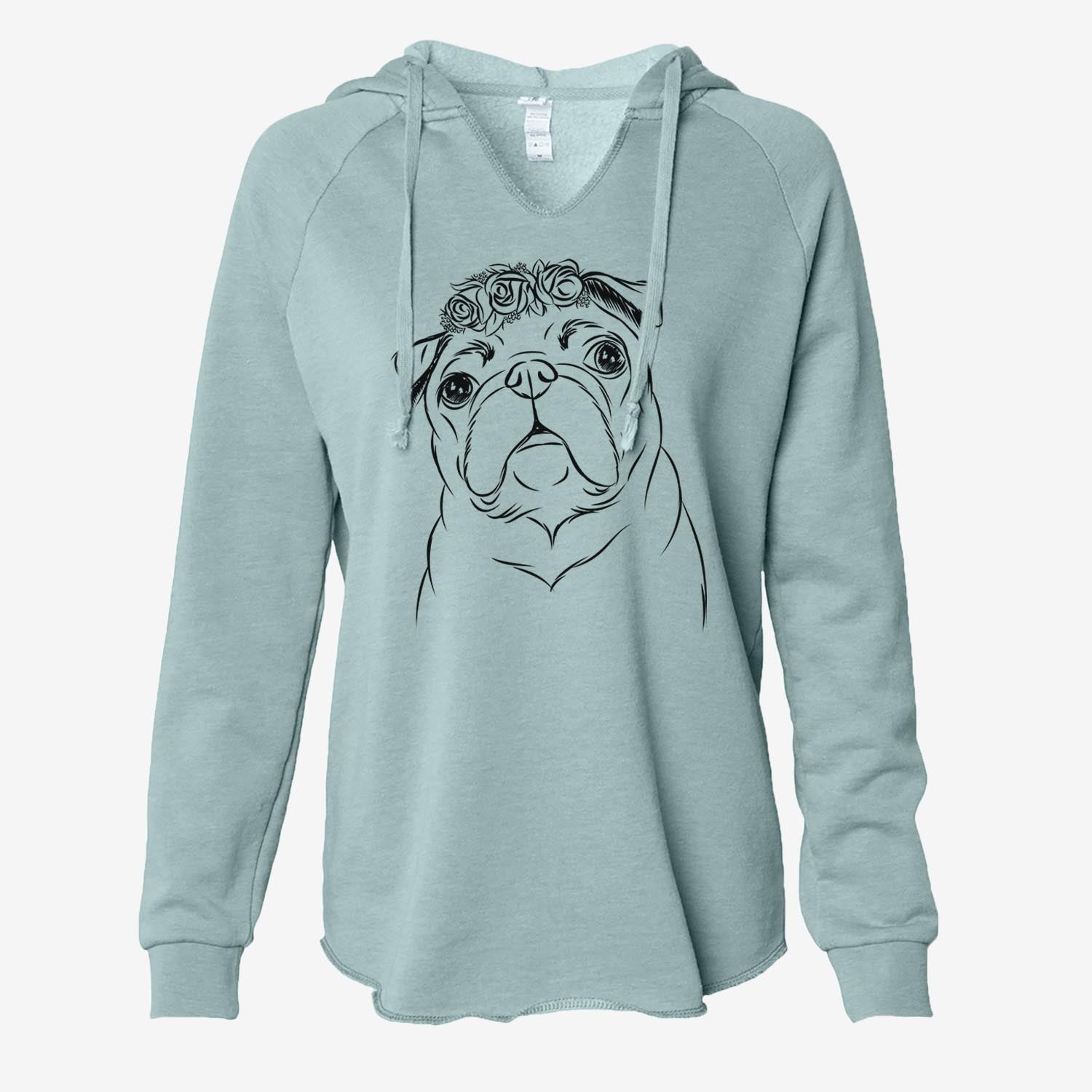 Darling Chloe the Pug - Cali Wave Hooded Sweatshirt