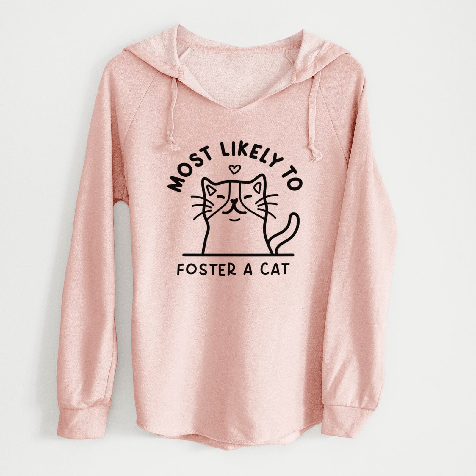 Most Likely to Foster a Cat - Cali Wave Hooded Sweatshirt