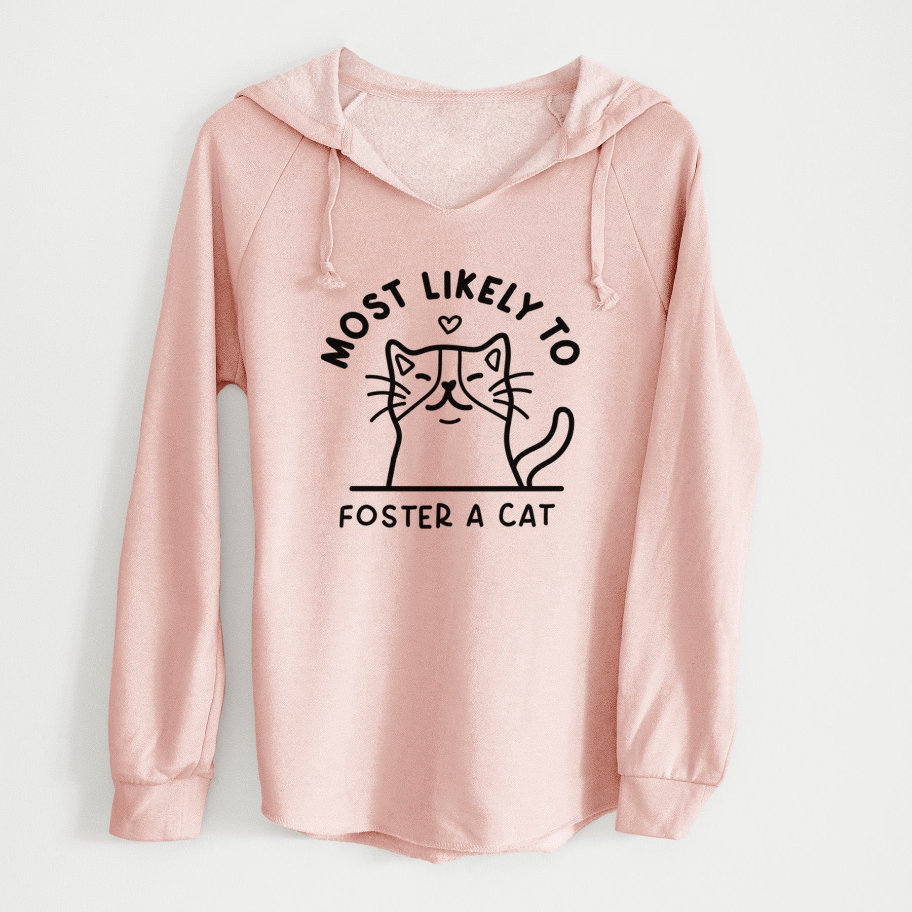 Most Likely to Foster a Cat - Cali Wave Hooded Sweatshirt