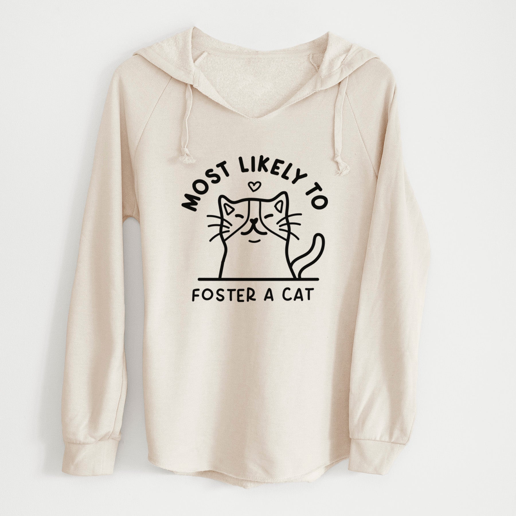 Most Likely to Foster a Cat - Cali Wave Hooded Sweatshirt