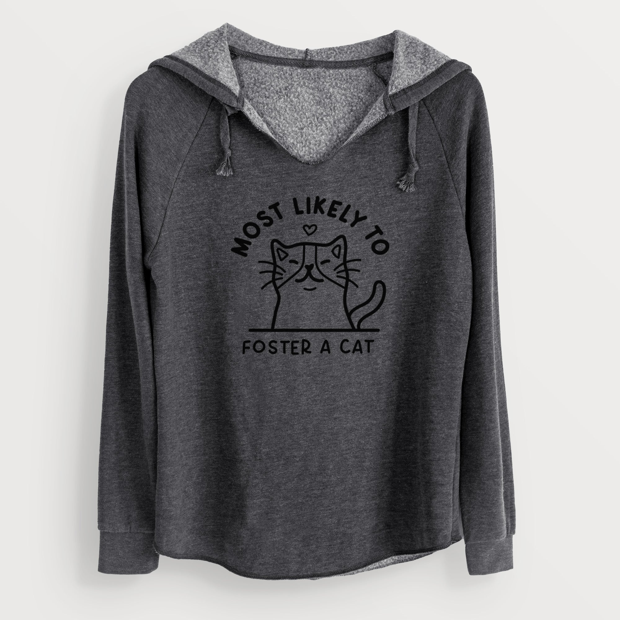 Most Likely to Foster a Cat - Cali Wave Hooded Sweatshirt