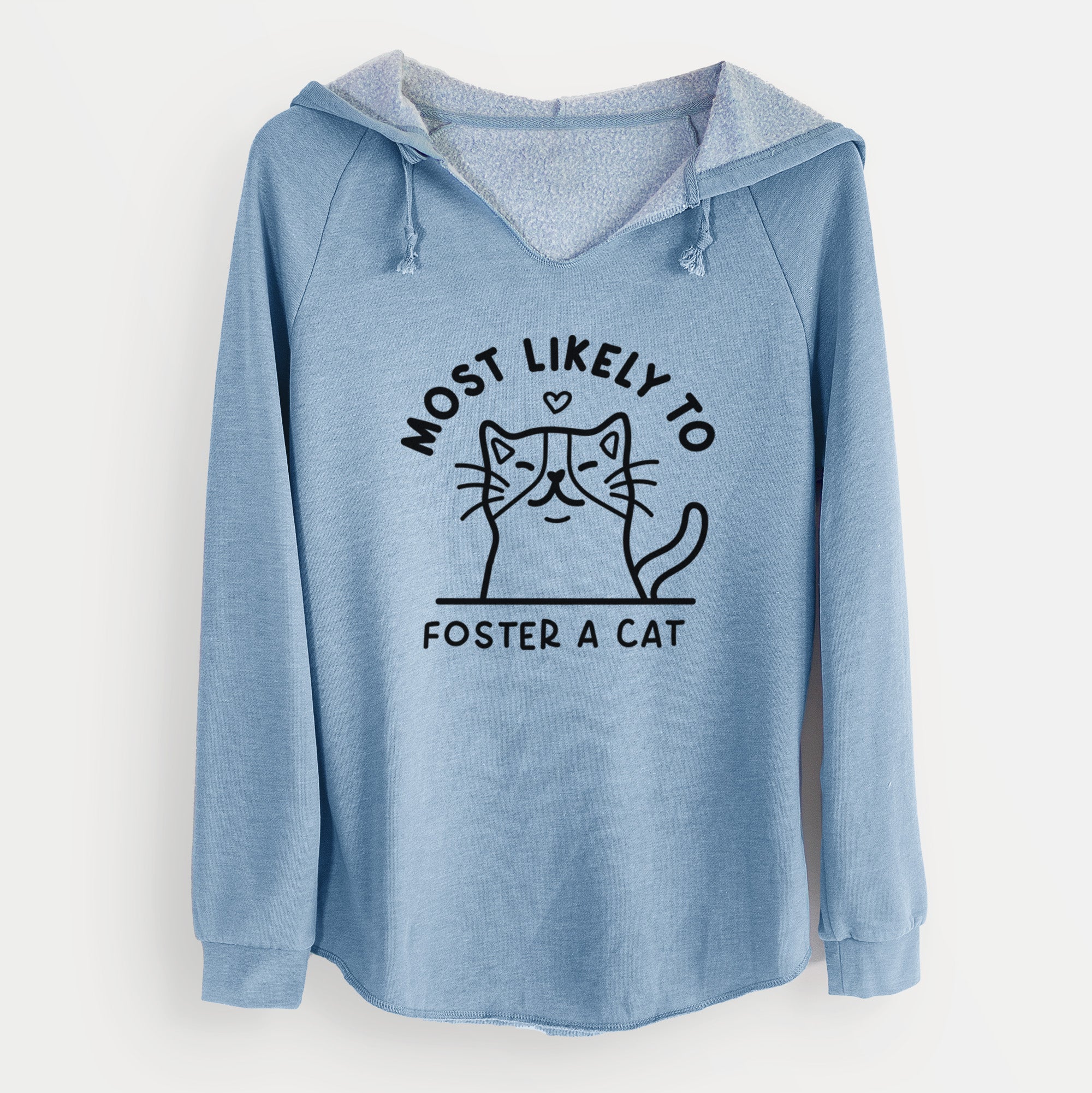 Most Likely to Foster a Cat - Cali Wave Hooded Sweatshirt