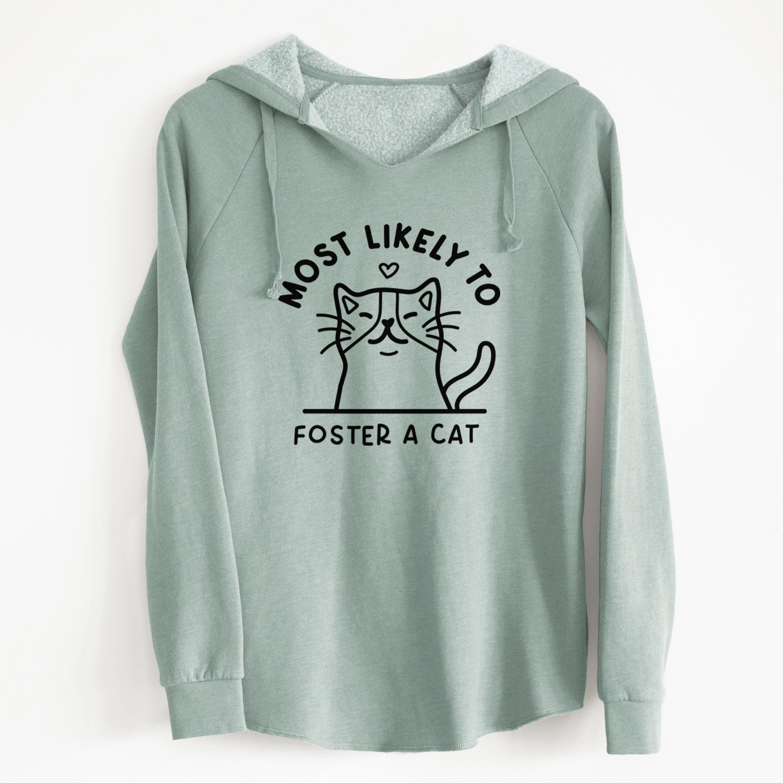 Most Likely to Foster a Cat - Cali Wave Hooded Sweatshirt