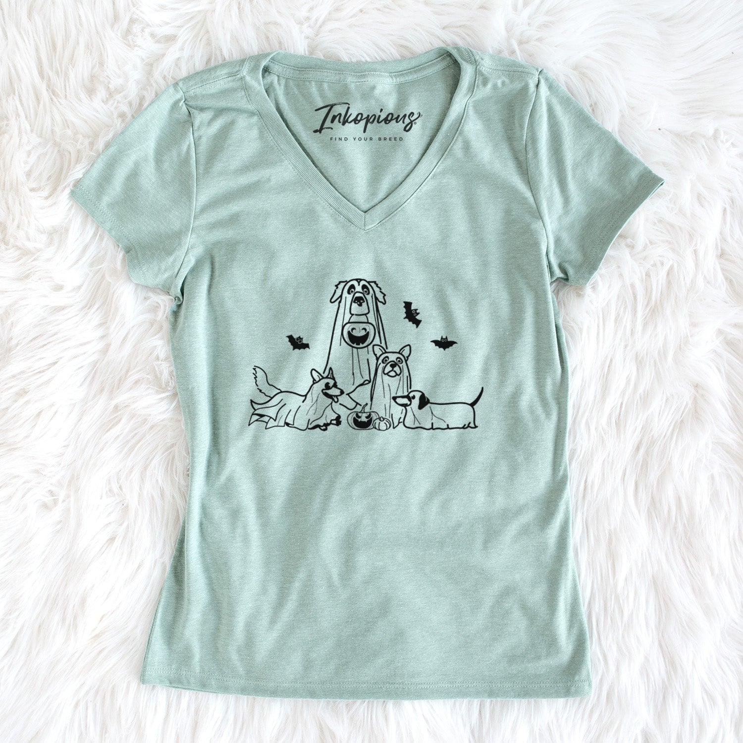 Ghost Pups - Women's Perfect V-neck Shirt