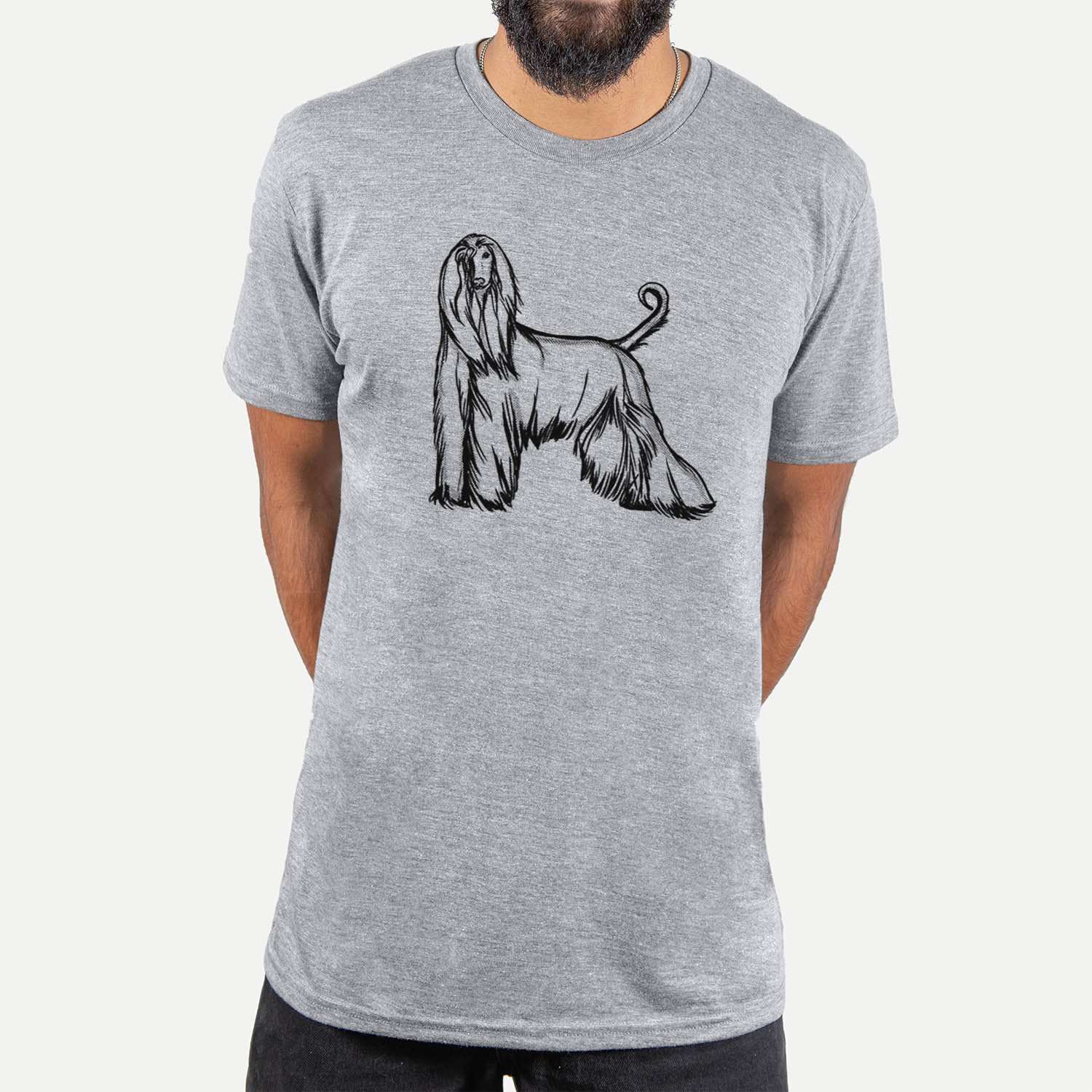 Halftone Afghan Hound  - Unisex Crewneck