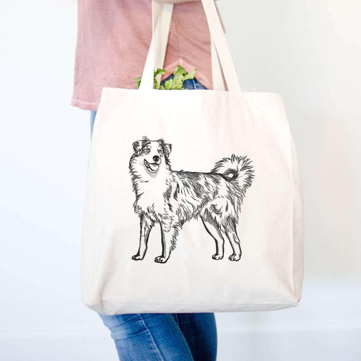 Halftone Australian Shepherd  - Tote Bag