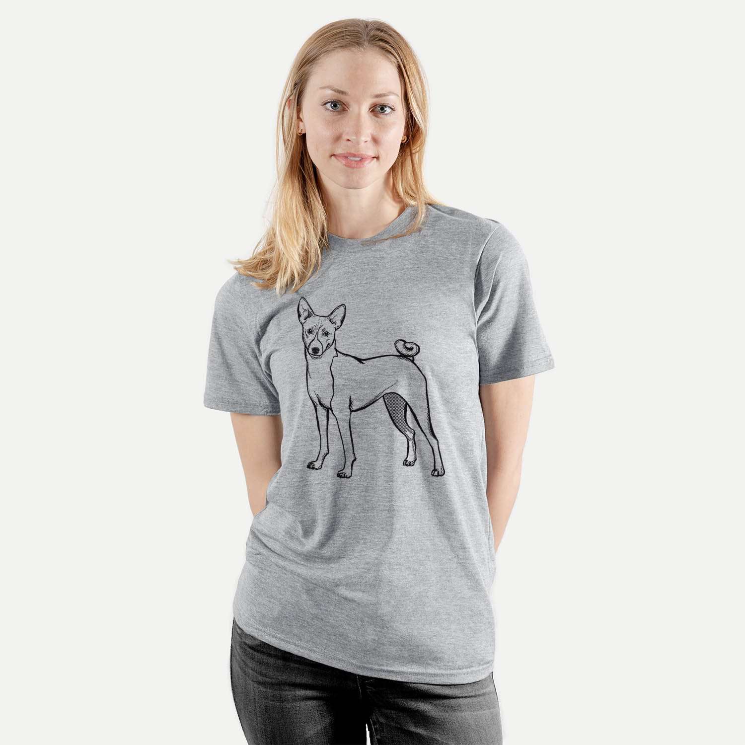 Halftone Basenji  - Unisex Crewneck