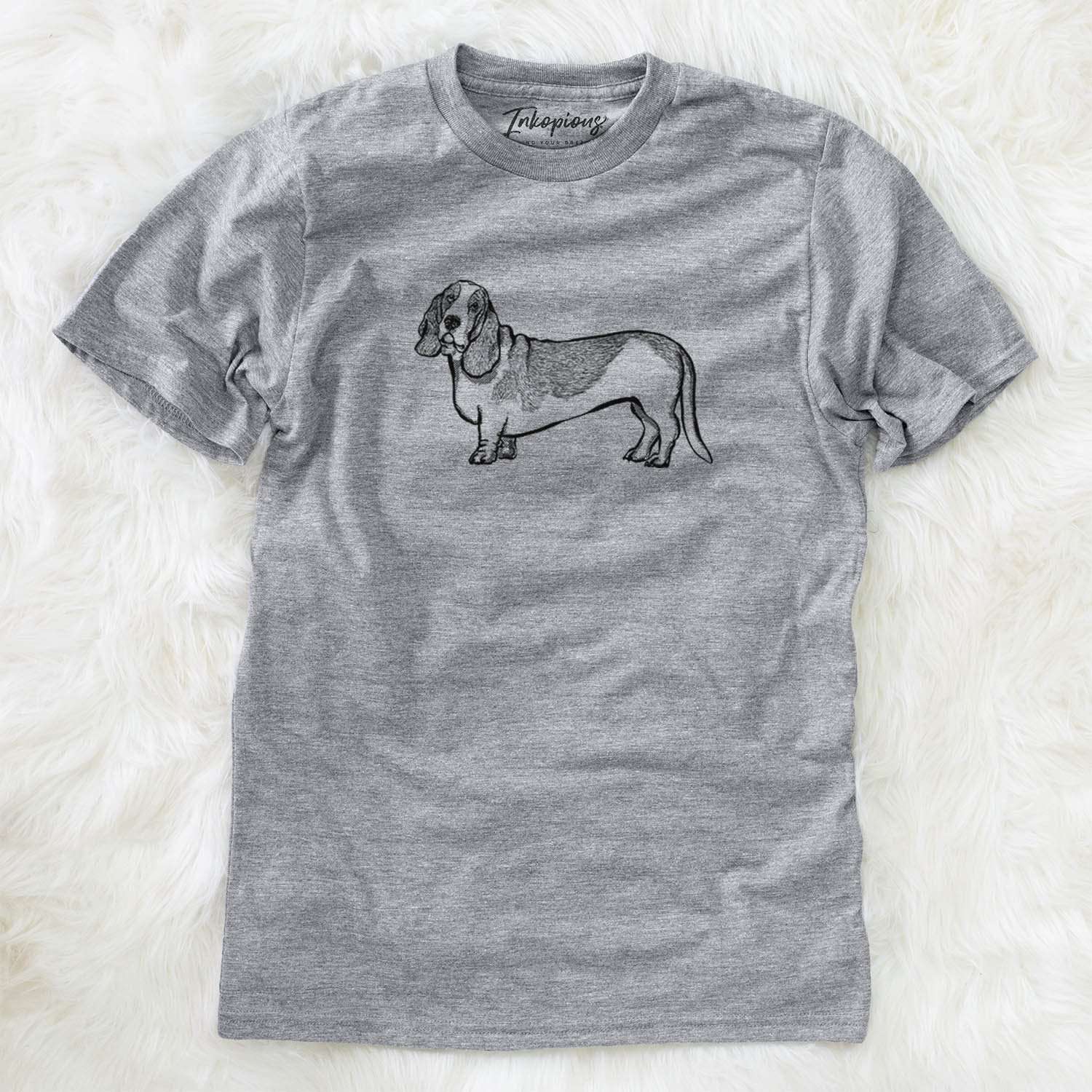 Halftone Basset Hound  - Unisex Crewneck