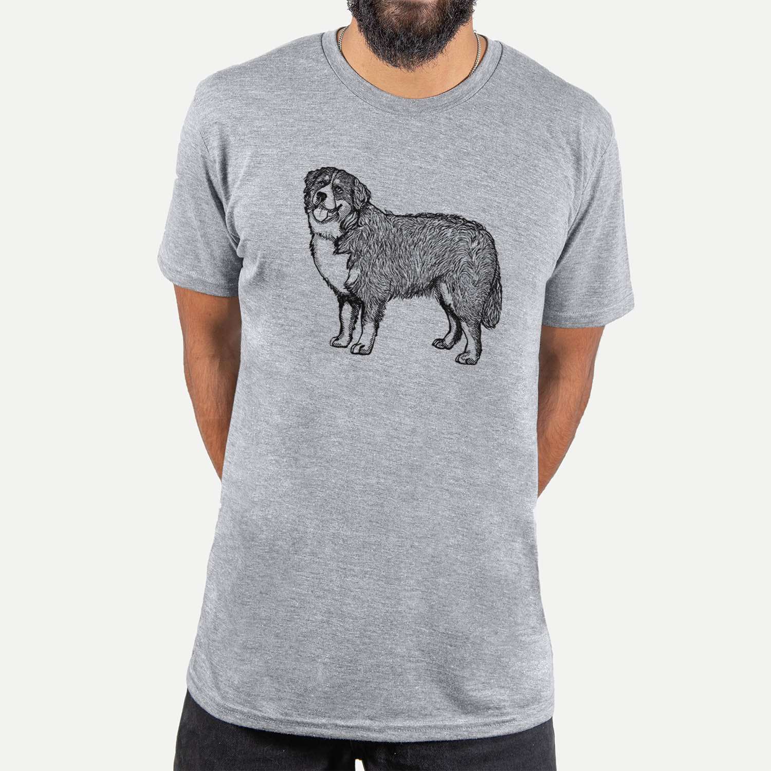 Halftone Bernese Mountain Dog  - Unisex Crewneck