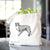 Halftone Border Collie  - Tote Bag