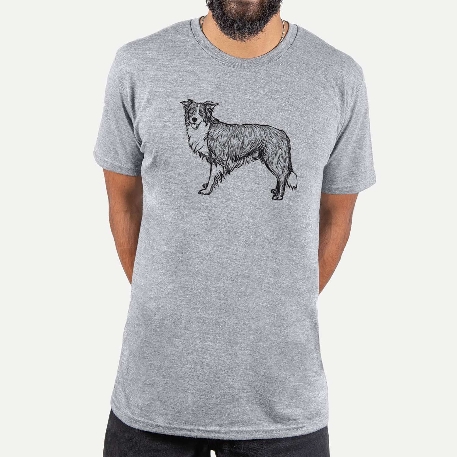 Halftone Border Collie  - Unisex Crewneck