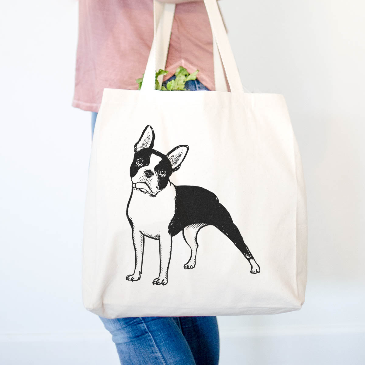 Halftone Boston Terrier  - Tote Bag