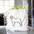 Halftone Bouvier des Flandres  - Tote Bag