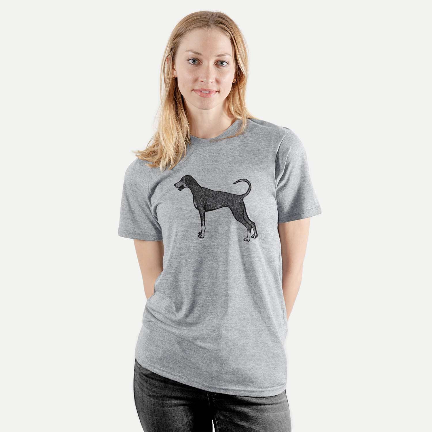 Halftone Doberman Pinscher Natural Ears  - Unisex Crewneck