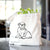 Halftone English Bulldog Puppy  - Tote Bag