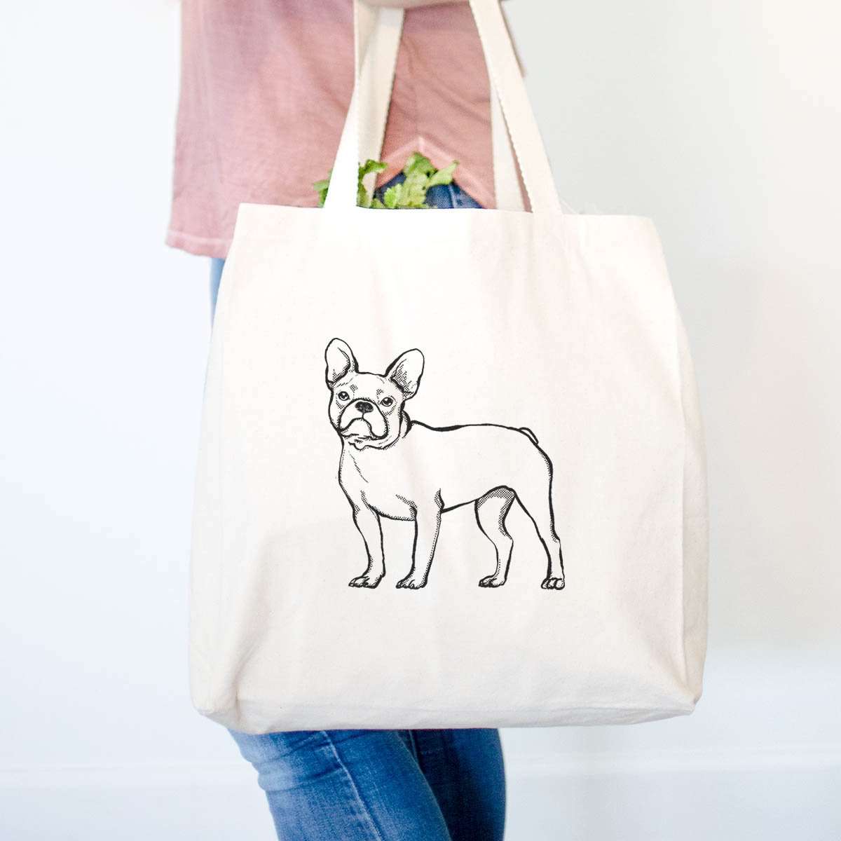 Halftone French Bulldog  - Tote Bag