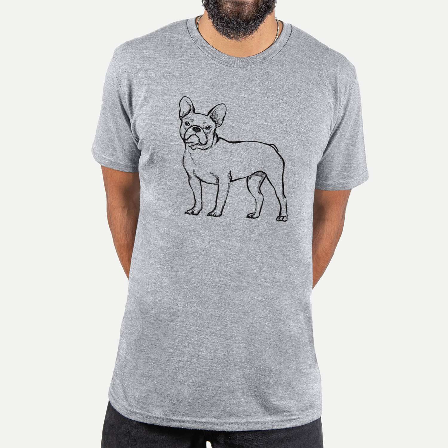 Halftone French Bulldog  - Unisex Crewneck