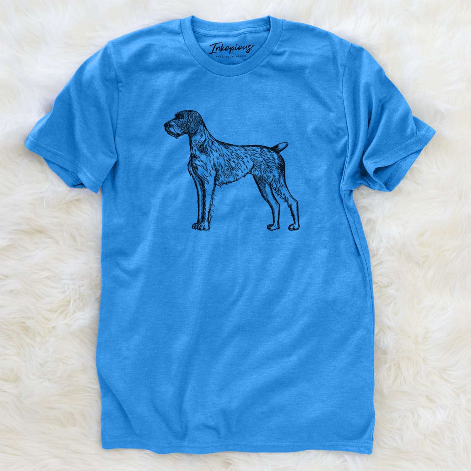 Halftone German Wirehaired Pointer  - Unisex Crewneck