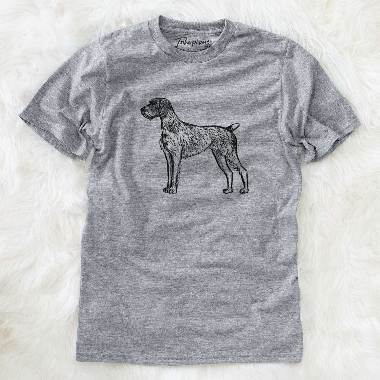 Halftone German Wirehaired Pointer  - Unisex Crewneck