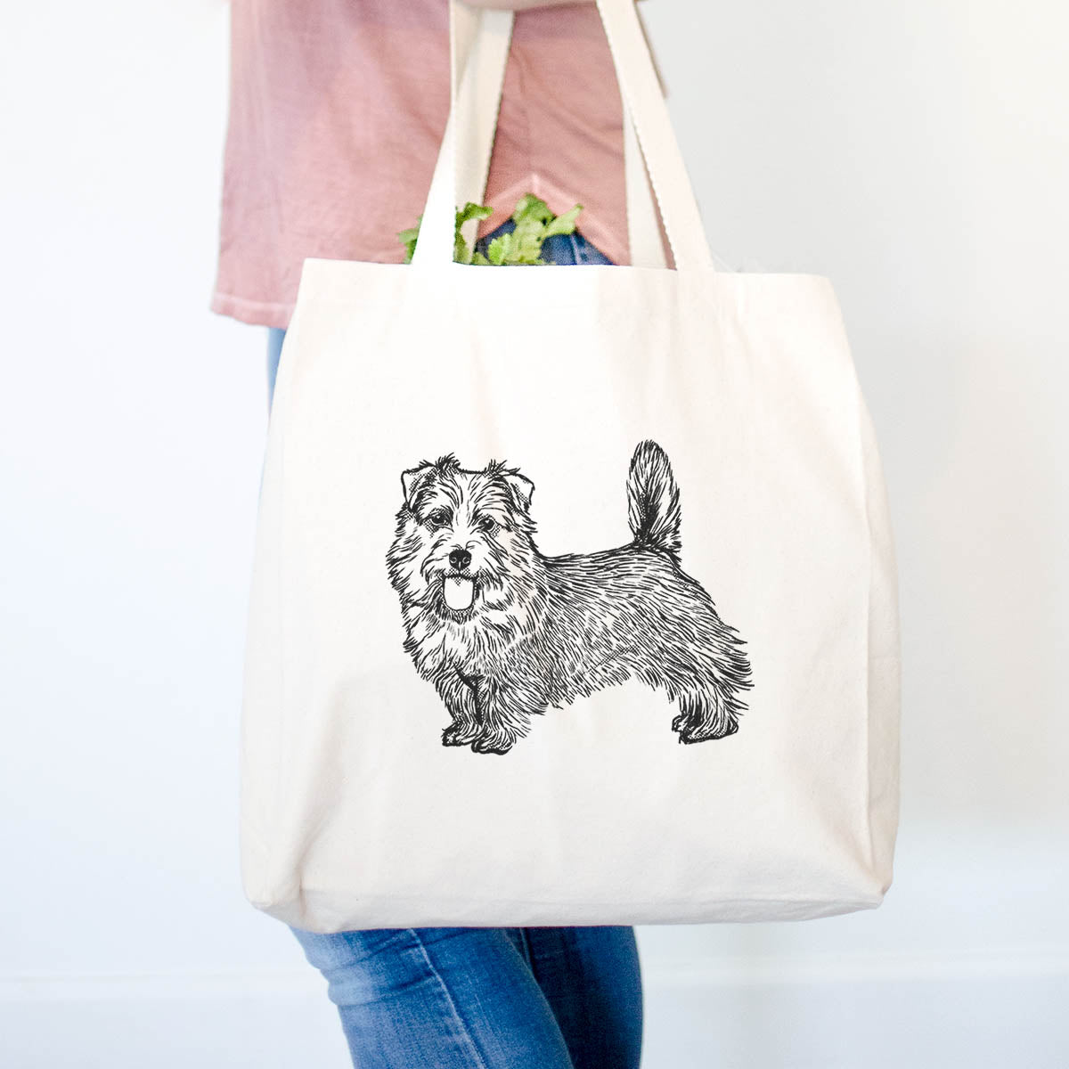 Halftone Norfolk Terrier  - Tote Bag