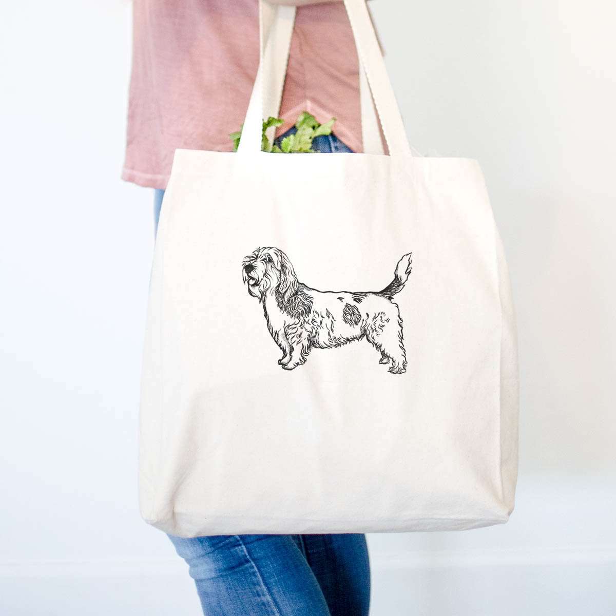 Halftone Petit Basset Griffon Vendeen  - Tote Bag